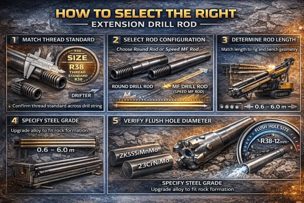 How to Select the Right Extension Drill Rod
