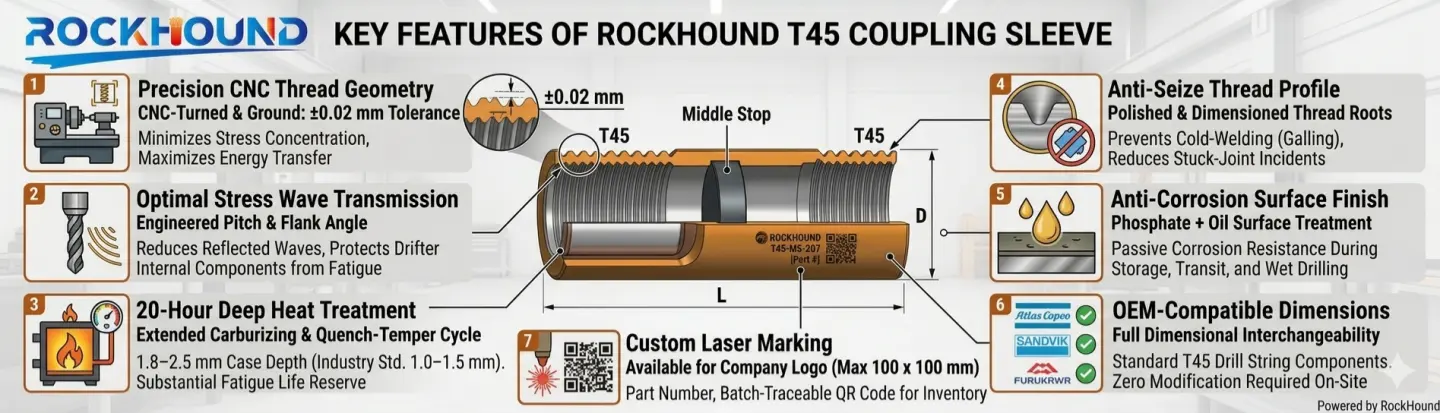 Key Features of T45 Coupling Sleeve