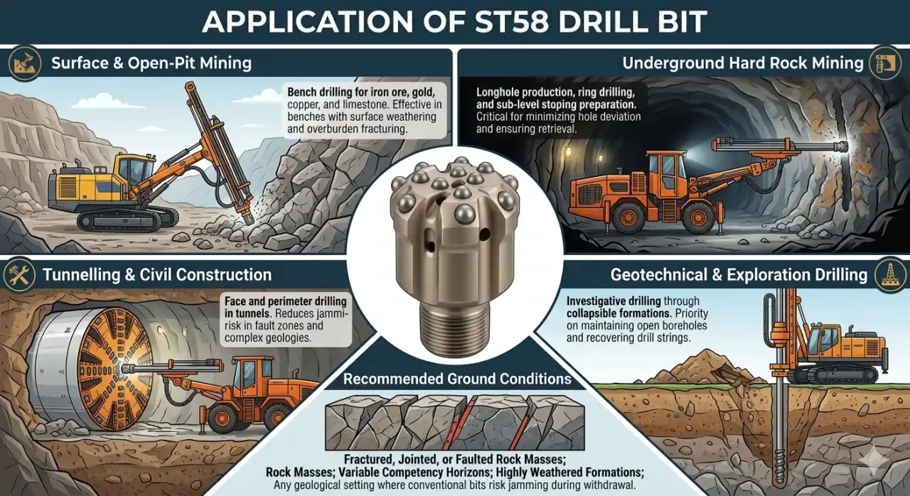 Application of ST58 Drill Bit