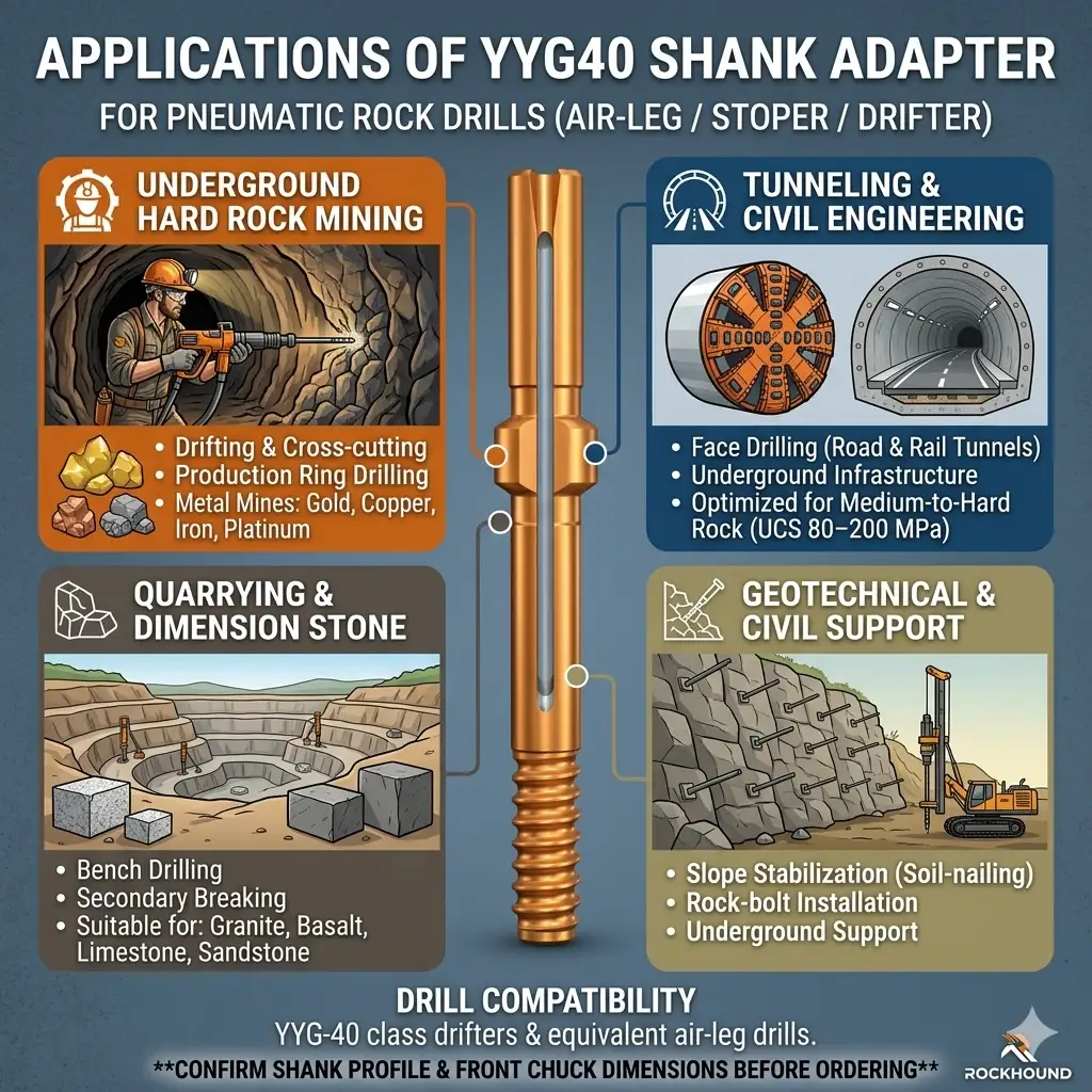 Applications of YYG40 Shank Adapter