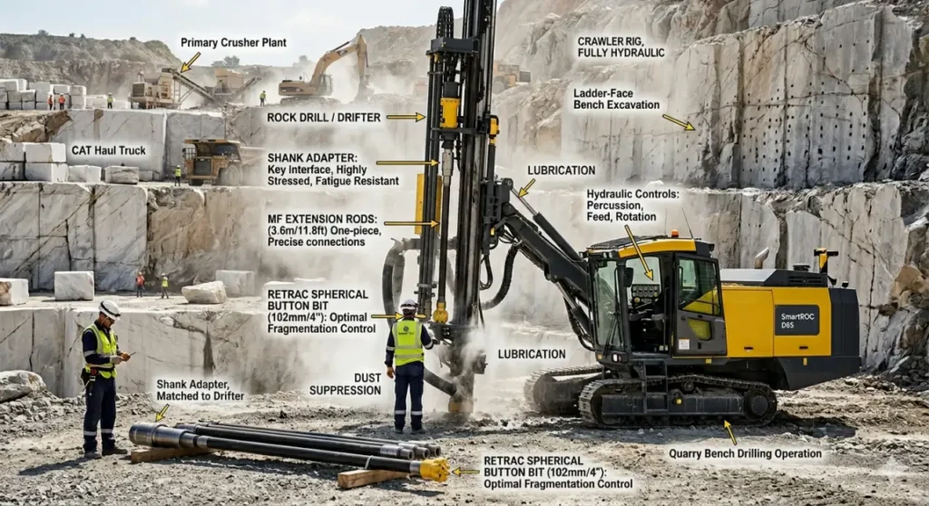 Crawler-Type Fully Hydraulic Rigs and Bench Drilling Tools