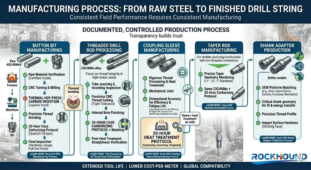 Manufacturing Process From Raw Steel to Finished Drill String