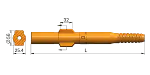 YYG90 Shank Adapter For Pneumatic Rock Drill